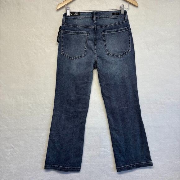 Liverpool Los Angeles Hannah Crop Flare Vintage Wash Blue Denim Jeans Size 2/26 - Picture 2 of 7